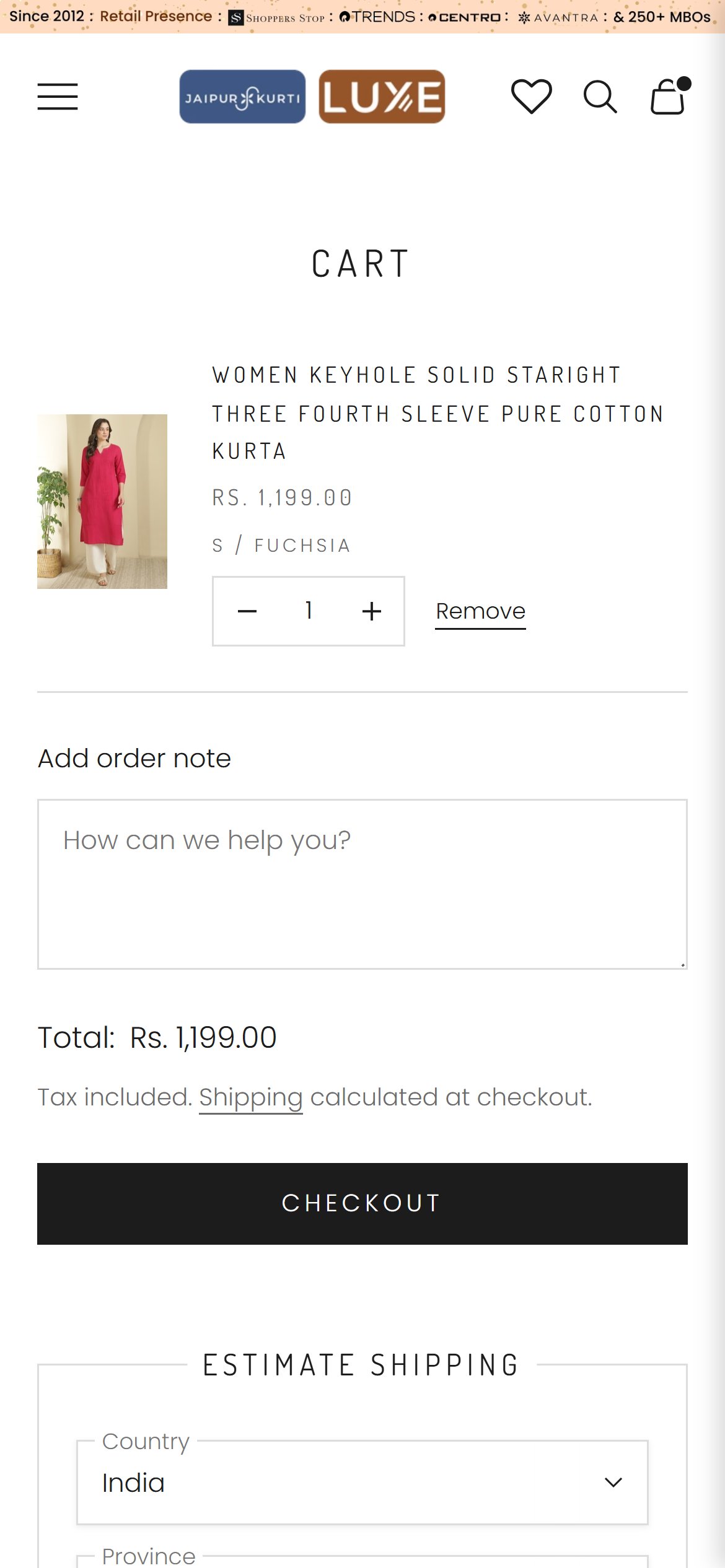 Jaipur Kurti — Mobile